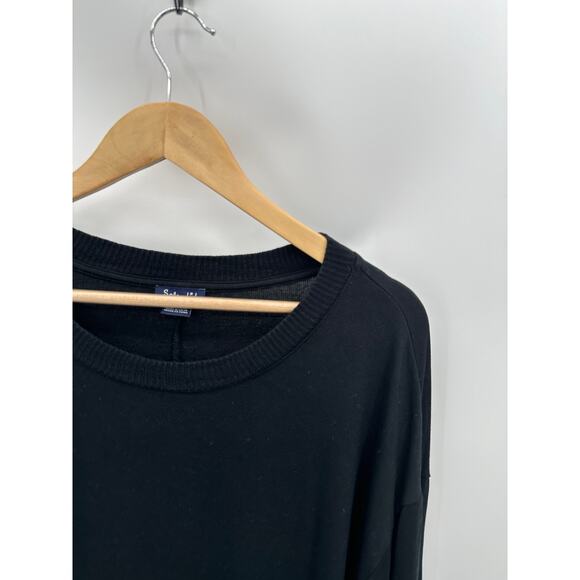 Splendid Sweater Women XXL Black Crewneck Long Sleeve Rayon Blend Stretch - Picture 4 of 8